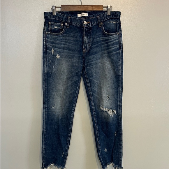 MOUSSY Vintage Comfort Glendele Skinny Jean Distressed Raw Hem Size 29 - Picture 3 of 5